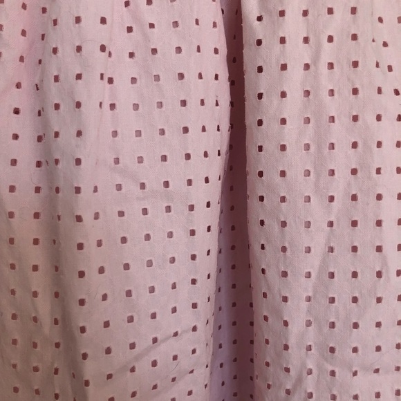 Vintage Romantic Pink Cotton Eyelet Midi Skirt Small - Picture 8 of 9